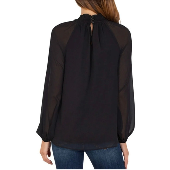 Joie Black Mock Neck Top - Picture 3 of 5